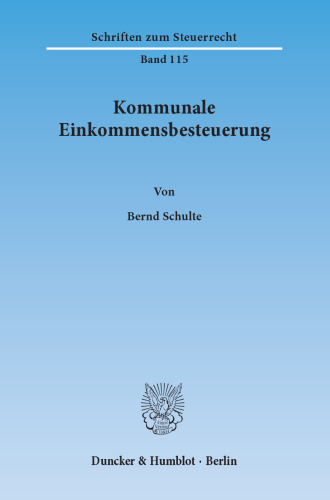 Kommunale Einkommensbesteuerung