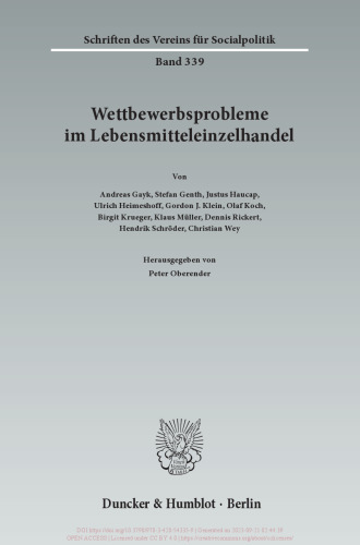 Wettbewerbsprobleme im Lebensmitteleinzelhandel