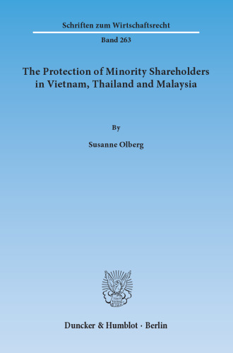 The Protection of Minority Shareholders in Vietnam, Thailand and Malaysia