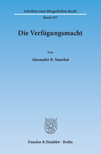 Die Verfügungsmacht