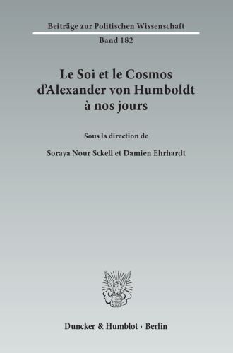 Le Soi et le Cosmos d'Alexander von Humboldt à nos jours