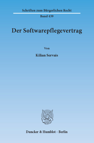 Der Softwarepflegevertrag