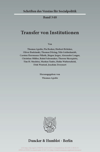 Transfer von Institutionen