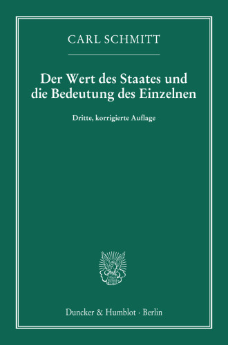 Der Wert des Staates und die Bedeutung des Einzelnen