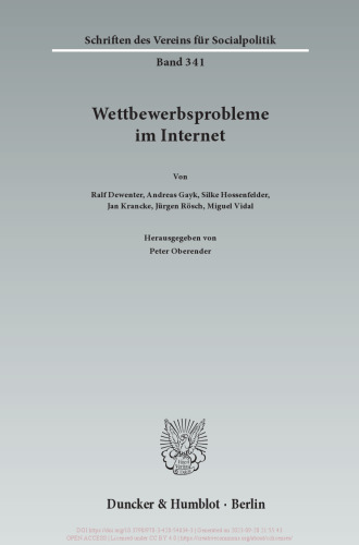 Wettbewerbsprobleme im Internet