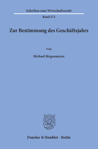 Zur Bestimmung des Geschäftsjahrs
