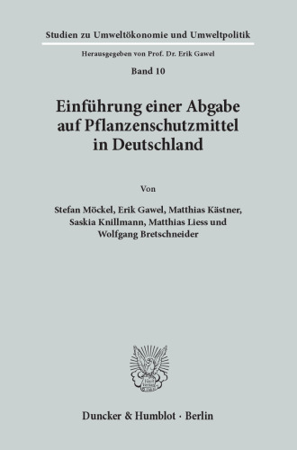 Einführung einer Abgabe auf Pflanzenschutzmittel in Deutschland