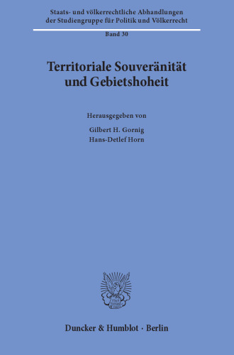 Territoriale Souveränität und Gebietshoheit