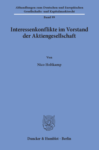 Interessenkonflikte im Vorstand der Aktiengesellschaft