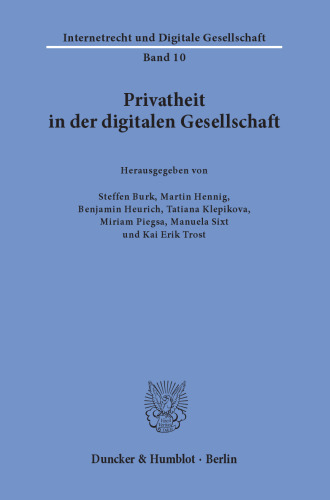 Privatheit in der digitalen Gesellschaft