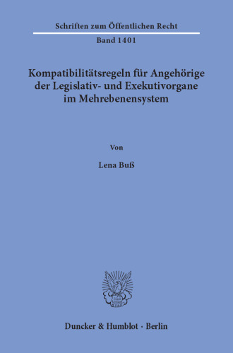 Kompatibilitätsregeln für Angehörige der Legislativ- und Exekutivorgane im Mehrebenensystem