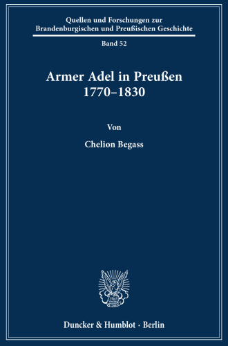 Armer Adel in Preußen 1770–1830