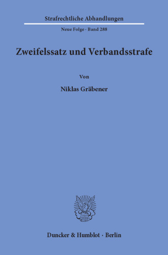Zweifelssatz und Verbandsstrafe