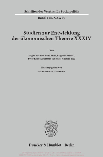 Neue Perspektiven auf die politische Ökonomie von Karl Marx und Friedrich Engels: Die Marx-Engels-Gesamtausgabe (MEGA). Studien zur Entwicklung der ökonomischen Theorie XXXIV