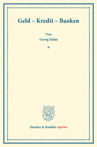 Geld – Kredit – Banken