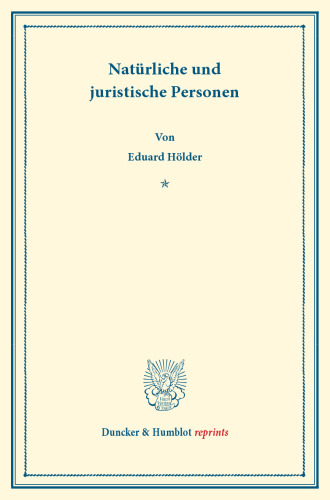 Natürliche und juristische Personen