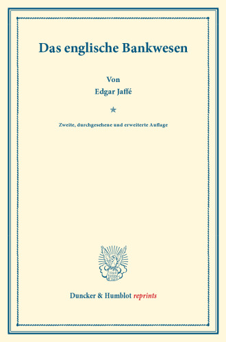 Das englische Bankwesen