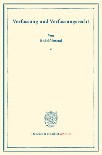 Verfassung und Verfassungsrecht
