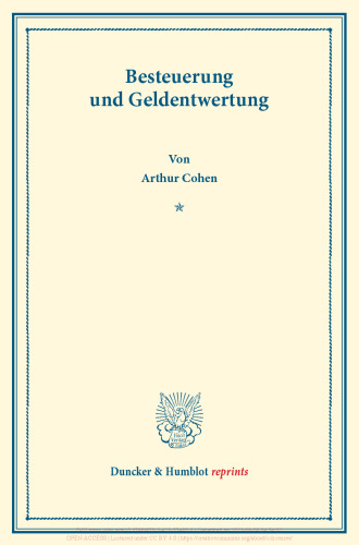 Besteuerung und Geldentwertung: Finanzwissenschaftliche Untersuchungen, hrsg. von Walther Lotz, zweiter Teil. Deutsche Zahlungsbilanz und Stabilisierungsfrage, im Auftrage des Vereins veranstaltet von Karl Diehl / Felix Somary. (Schriften des Vereins für Sozialpolitik 168/II)
