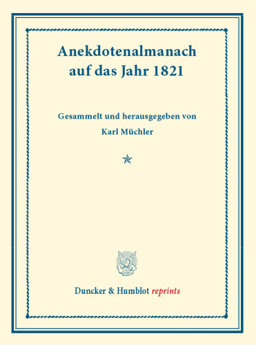 Anekdotenalmanach auf das Jahr 1821