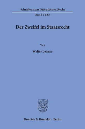 Der Zweifel im Staatsrecht
