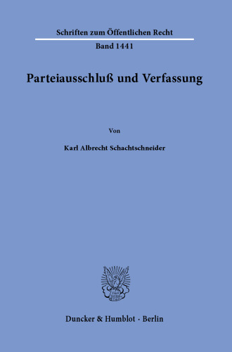 Parteiausschluß und Verfassung
