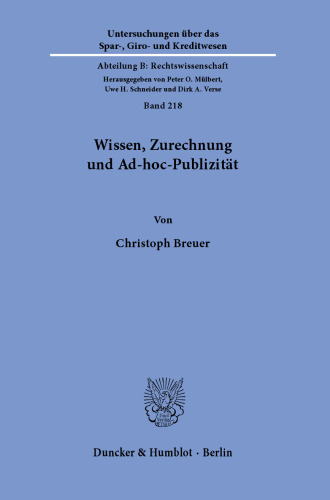 Wissen, Zurechnung und Ad-hoc-Publizität