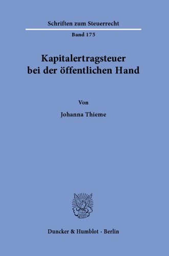 Kapitalertragsteuer bei der öffentlichen Hand