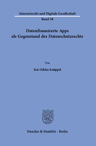 Datenfinanzierte Apps als Gegenstand des Datenschutzrechts