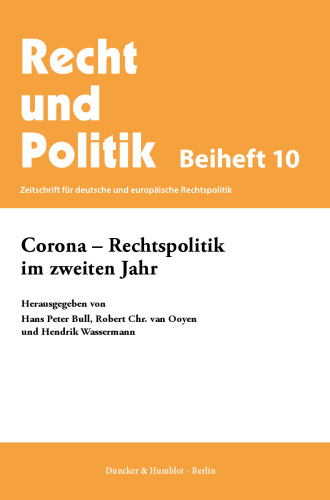 Corona – Rechtspolitik im zweiten Jahr