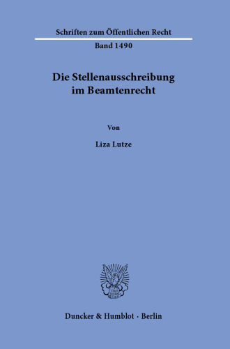 Die Stellenausschreibung im Beamtenrecht