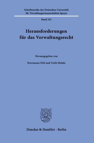 Herausforderungen für das Verwaltungsrecht