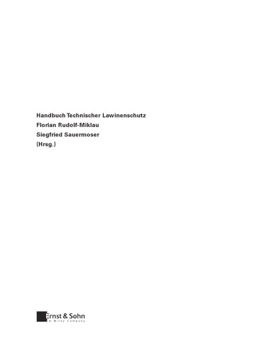 Handbuch Technischer Lawinenschutz