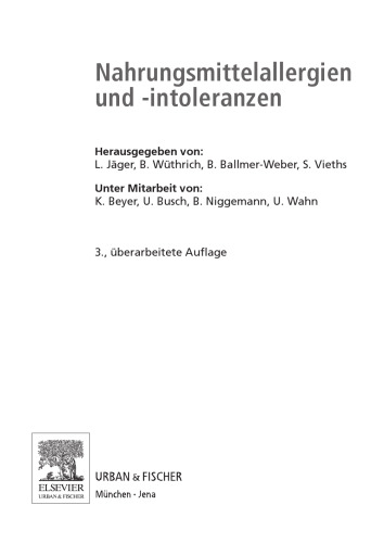 Nahrungsmittelallergien und -intoleranzen