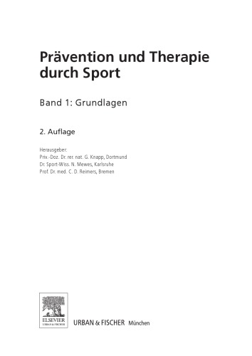 Prävention und Therapie durch Sport