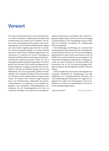 Das Polytrauma. Präklinisches und klinisches Managment