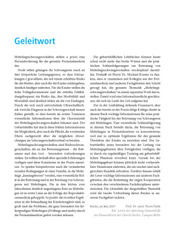 Mehrlingsschwangerschaften. Prä- und perinatales Management