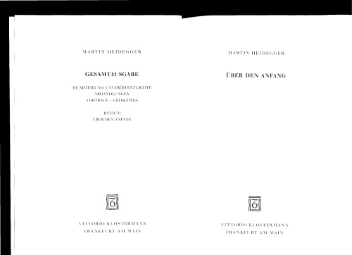 Über den Anfang (1941)