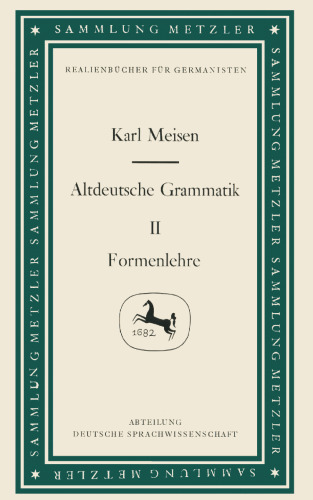 Altdeutsche Grammatik II Formenlehre