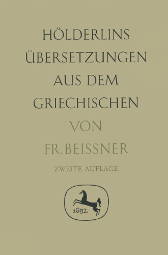 Hölderlins Übersetzungen aus dem Griechischen