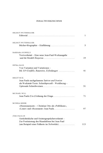 Jahrbuch der Jean-Paul-Gesellschaft: Band 41 2006