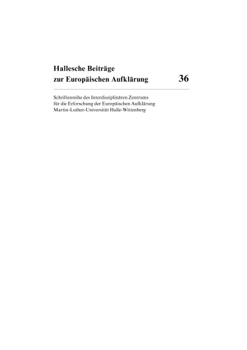 Von der Wahrheit zur Wahrscheinlichkeit: Die Wissenschaft vom Menschen in der schottischen und deutschen Aufklärung