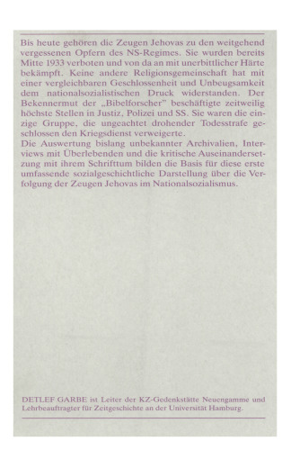 Zwischen Widerstand und Martyrium: Die Zeugen Jehovas im "Dritten Reich"