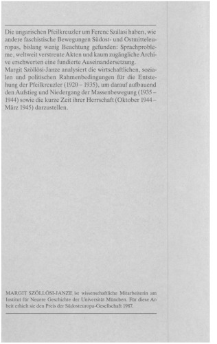 Die Pfeilkreuzlerbewegung in Ungarn: Historischer Kontext, Entwicklung und Herrschaft