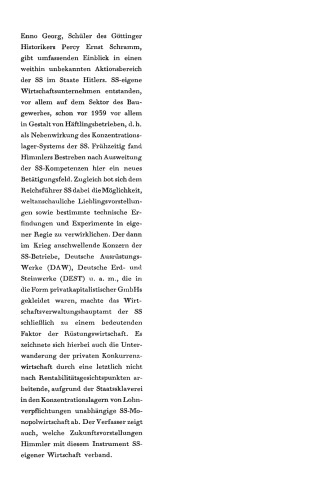 Die wirtschaftlichen Unternehmungen der SS
