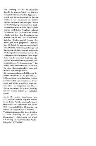 Nationalsozialistische Großraumordnung: Die Konstruktion einer "deutschen Monroe-Doktrin"