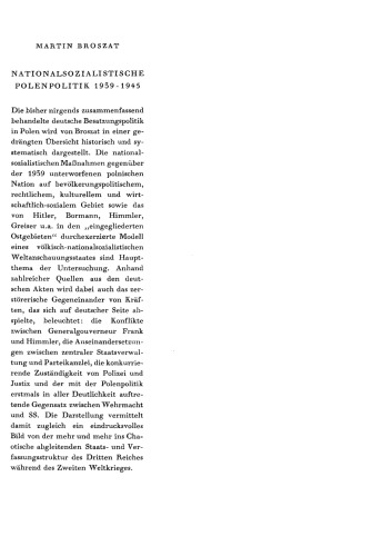 Nationalsozialistische Polenpolitik 1939-1945