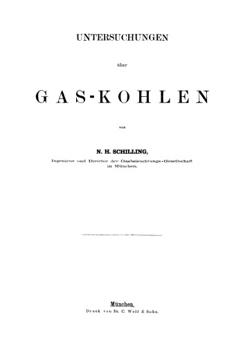 Untersuchungen über Gas-Kohlen