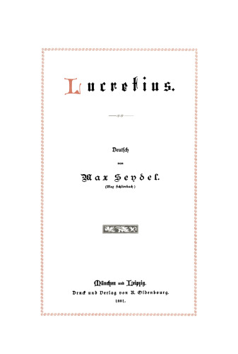 Das Weltall: Ein Lehrgedicht in sechs Gesängen