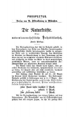 Die Naturkräfte in ihrer Anwendung auf die Landwirthschaft